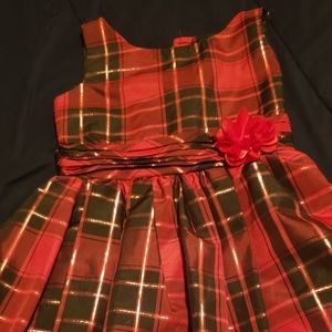 Red and black plaid dress